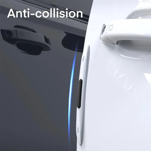 Vista 5 de 4 protectores de borde de puerta de automóvil, protector de silicona para automóvil, protector universal anticolisión, tiras protectoras