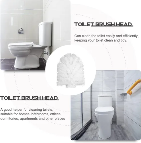 Vista 2 de 3 unids Bowl para herramientas Limpiadores de reemplazo de plástico para el hogar Accesorios redondos Cabezales Cabeza duradera Cepillo de limpieza