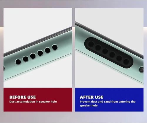 Vista 5 de Anti Dust Adhesive Covers Includes Dust Plugs and Tweezers Phone Speaker Dustproof Sticker Speaker Covers for Phone 16