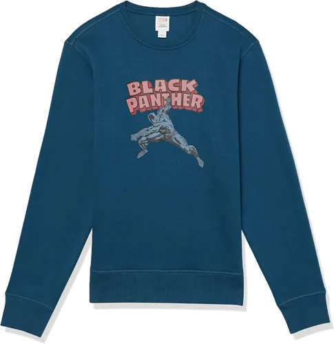 Vista 6 de Amazon Essentials Disney Marvel Star Wars Sudadera de forro polar con cuello redondo para hombre Marvel Black Panther