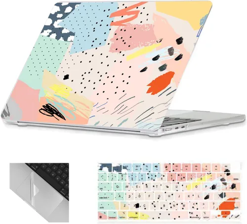 Vista 28 de Se7enline Funda compatible con MacBook Neo de 13 pulgadas 2026 A3404, diseño estético, bonita carcasa rígida femenina, cubierta de teclado