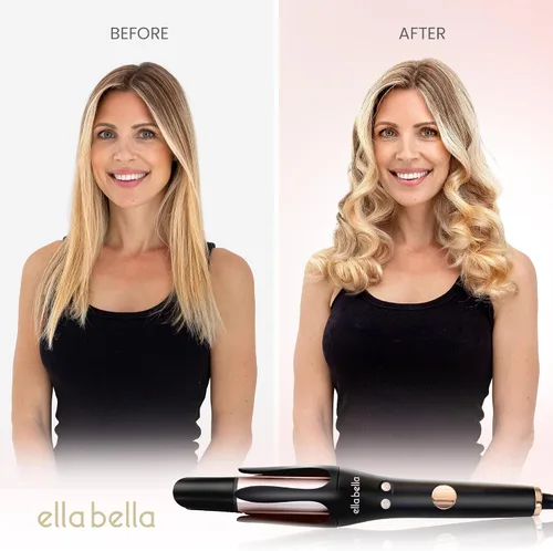 Vista 2 de ELLA BELLA® Rizador giratorio automático • Rizadores automáticos de pelo • Fácil de usar • Pantalla digital para controlar con precisión