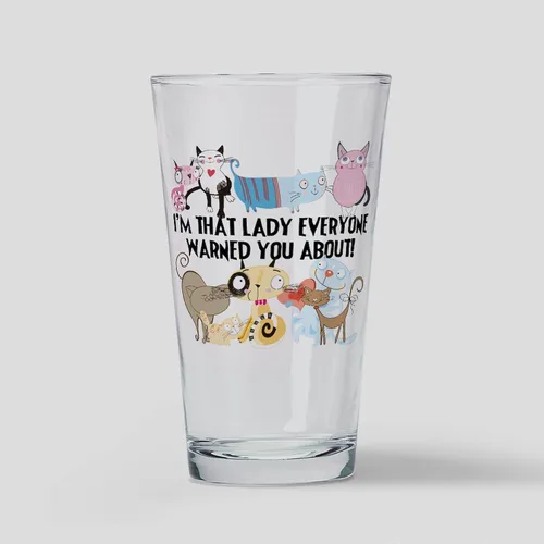 Vista 6 de CafePress Otro Black Cat - Vaso de pinta, 16 onzas Transparente - Otro vaso de pinta de gato negro