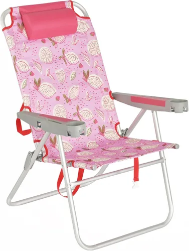 Vista 12 de SUNNYFEEL Silla de playa alta para adultos, sillas plegables de asiento Azul