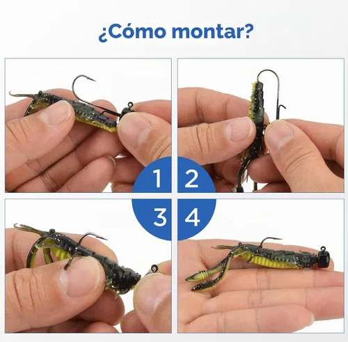 Vista 5 de MadBite by KastKing Ned Rig Jig Heads for Soft Fishing Lure Kits Negro