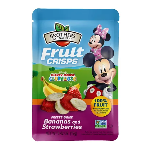 Vista 4 de Brothers All Natural Disney - Chips de fruta liofilizada, manzana Fuji, 0.35 onzas (paquete de 12), hechas con 100% fruta, sin gluten, sin soja