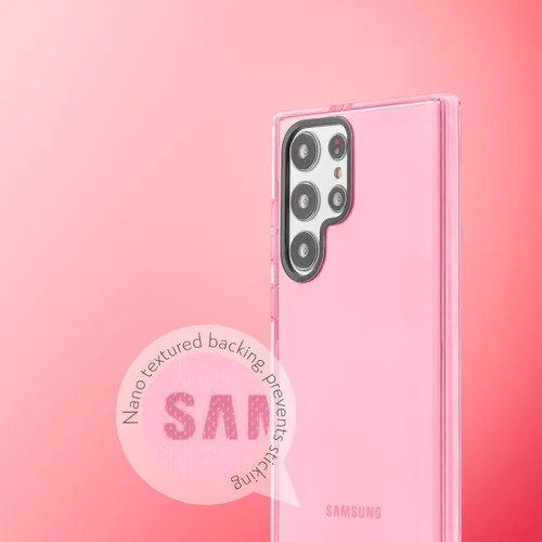 Vista 5 de SteepLab Funda de barrera para Samsung Galaxy S22 Ultra (pantalla de 6.8 pulgadas), funda absorbente de impactos con protección completa contra Rosa