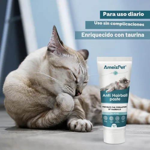 Vista 3 de AmeizPet - Remedio para bolas de pelo para gatos, sabor a carne, 4.23 onzas (4.23 oz)