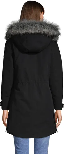 Vista 2 de Lands End Expedition parka impermeable de plumón para mujer con capucha de piel sintética