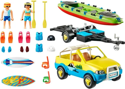 Vista 5 de Playmobil Coche de playa con canoa