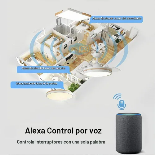 Vista 2 de QIACHIP Kit de control remoto de luz de ventilador de techo universal WIFI, controlador de lámpara de velocidad de ventilador inalámbrico