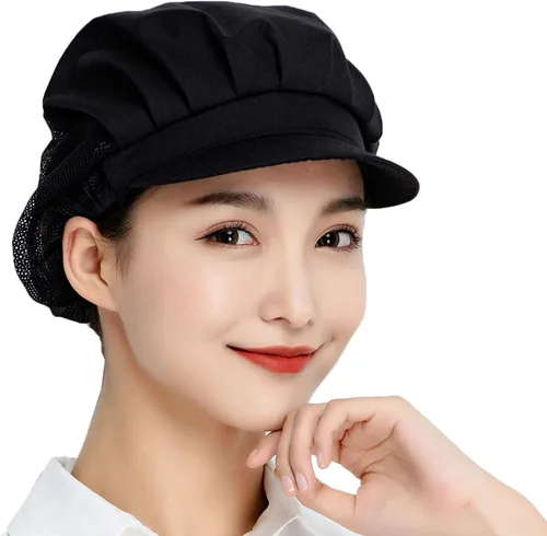 Vista 3 de 1pc4pcs Chef Hats-Kitchen Baker Cooking Hair Nets Food Service Caps para adultos