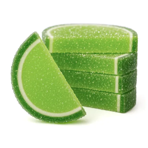 Vista 4 de NY Spice Shop Rebanadas de fruta de manzana – 1 libra de sabor cítrico masticable de gelatina de fruta de caramelo – Manzanas en rodajas a