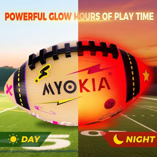 Vista 8 de Balón de fútbol que brilla en la oscuridad, regalo de cumpleaños para niños y adolescentes de 3-15+, RGB recargable, bola que brilla en la oscuridad