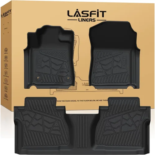 Vista 25 de LASFIT Alfombrillas de suelo para Toyota Tacoma 2024-2026 de doble cabina a gas (solo compatible con manual Tran), forros de suelo de TPE para todo