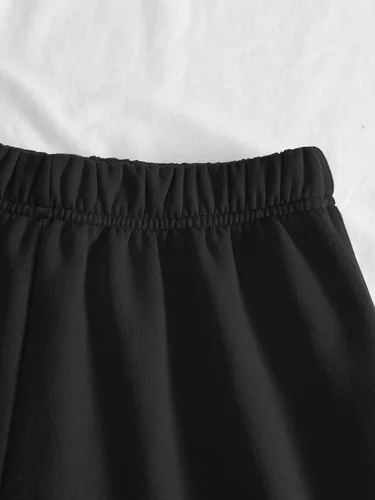 Vista 6 de Verdusa Conjunto de sudadera con capucha y pantalón corto con cremallera de 2 piezas para mujer
