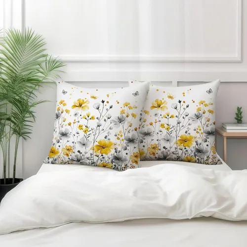 Vista 119 de Juego de 2 fundas de almohada de 16 x 16 pulgadas, diseño patriótico de bandera estadounidense con estrellas para exteriores, estilo casa de campo