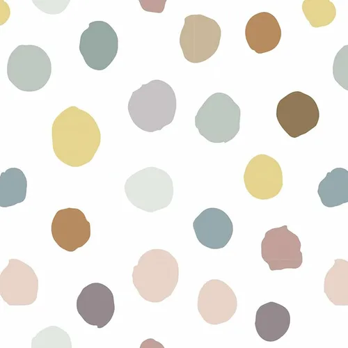 Vista 8 de Papel tapiz para niños, papel tapiz de lunares colorido de 17.5 x 120 pulgadas, autoadhesivo para guardería, papel de contacto apto para inquilinos
