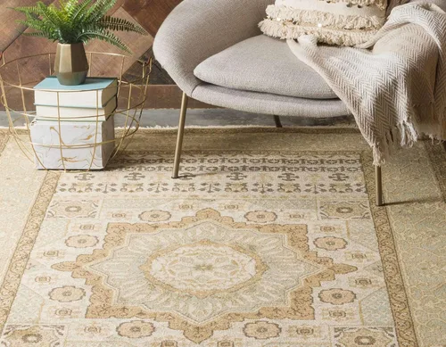 Vista 3 de Unique Loom Palace Collection - Alfombra Saray (2 pies x 3 pies 1 pulgada, rectangular, crema/marrón claro)