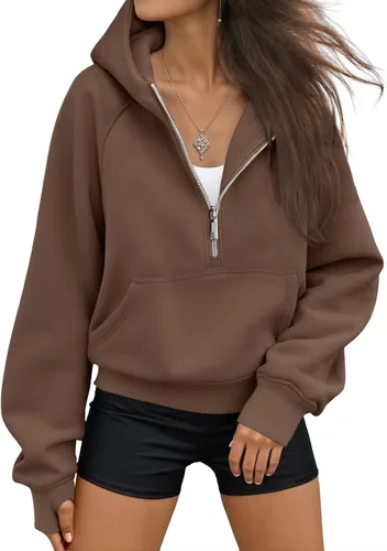 Vista 26 de AUTOMET Sudaderas con capucha de mujer, sudaderas de forro polar para otoño, conjuntos de moda, sudaderas para hacer ejercicio, chaquetas con Verde