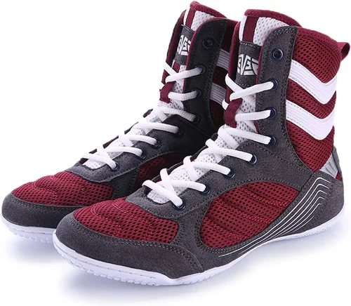 Vista 3 de Zapatos deportivos de alta tracción para hombre, jóvenes, mujeres, zapatos deportivos de boxeo, zapatos de lucha de alta velocidad de combate