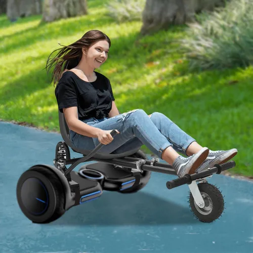 Vista 2 de Accesorio de asiento para aeropatineta de 6.5 a 10 pulgadas, longitud de marco ajustable, scooter de autoequilibrio, kit de conversión de buggy go