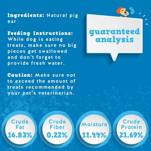 Vista 4 de Jack & Pup Astillas de orejas de cerdo (1 libra) – Masticables naturales de primera calidad para perros, orejas de cerdo, golosinas saludables