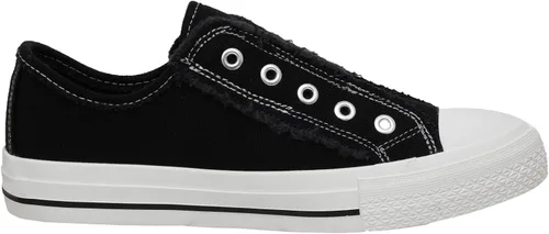 Vista 3 de CUSHIONAIRE Zapatilla Vinnie Slip on Canvas para mujer +Memory Foam
