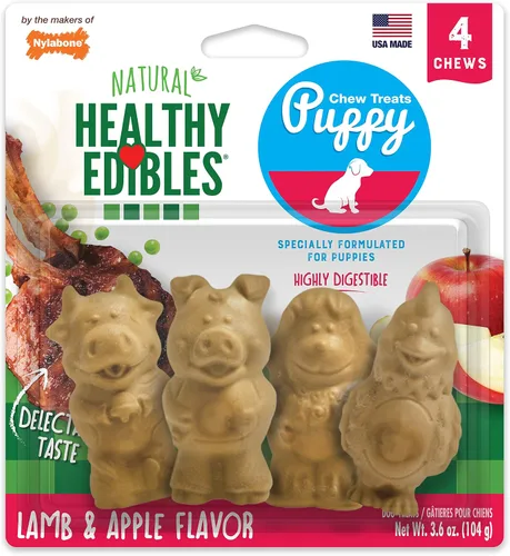 Vista 17 de Nylabone Healthy Edibles - Golosinas para cachorros, sabor cordero