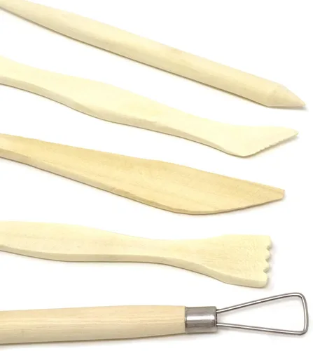 Vista 3 de Honbay - Mini herramientas de modelado de madera de 5 piezas, herramientas de escultura de arcilla para cortar, tallar y alisar