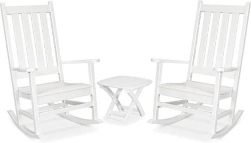 Vista 3 de Trex Outdoor Furniture™ Cape Cod - Juego de sillas mecedoras, color negro carbón Negro (Charcoal Black)