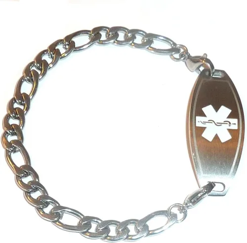 Vista 2 de Hidden Hollow Beads Stainless Steel Men's, Women's, Unisex Medical Alert ID Interchangeable Replacement Bracelet -STRONG!