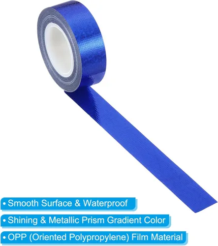 Vista 3 de PATIKIL Cinta brillante con purpurina de 0.591 in x 16.4 ft, paquete de 2 cintas adhesivas holográficas decorativas para manualidades, álbumes