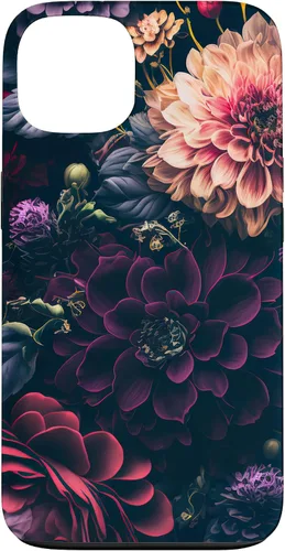 Vista 7 de Dahlia Flower Moody Dark Floral Pink and Purple Pattern Case for iPhone 17