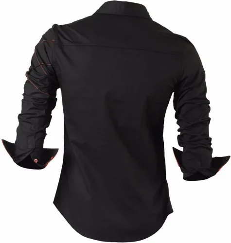 Vista 17 de jeansian - Camisas de manga larga de ajuste entallado para hombre (8397), con botones, informales y de vestir.