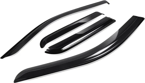 Vista 10 de Auto Dynasty 2 piezas viseras de ventana con cinta adhesiva protector de lluvia compatible con Dodge Stratus Chrysler Sebring 2001-2005 Cupé de 2