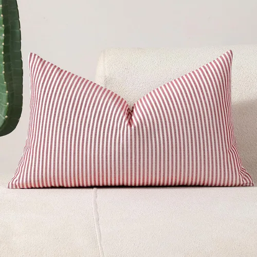 Vista 67 de vctops Fundas de almohada decorativas a cuadros azules de 12 x 20 pulgadas, funda de cojín lumbar de guingán para sofá, dormitorio