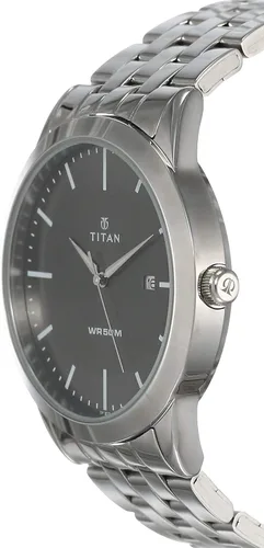 Vista 2 de Titan Workwear - Reloj de vestir para hombre, cuarzo, resistente al agua, acero inoxidable o correa de cuero
