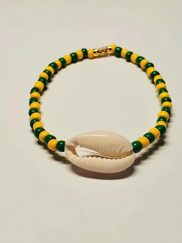 Vista 51 de 3 pcs Ilde Cowrie seashell Evil Eye Hamsa Hand Orisha Santeria Pulseras Bracelet Set