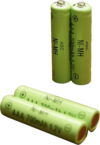 Vista 2 de ASC Pilas recargables AAA Ni-MH para luces solares (paquete de 12) (AAA 300mAh)