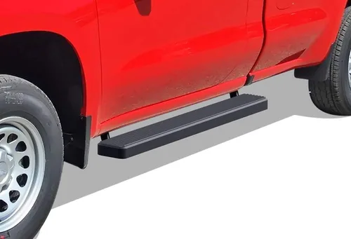 Vista 13 de APS Estribos negros compatibles con Chevy Silverado GMC Sierra 1500 2019-2025 Regular Cab y Silverado 1500 LTD Sierra 1500 LD 2022 y 2500 3500