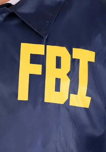 Vista 6 de Conjunto de disfraz del FBI de talla grande para hombre, disfraz de agente del FBI para hombre, Azul