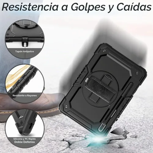 Vista 5 de Funda para Samsung Galaxy Tab S8/S7 de 11 pulgadas 5G Funda para Tableta 2022/2020, [con Protector de Pantalla de Vidrio Templado], Soporte