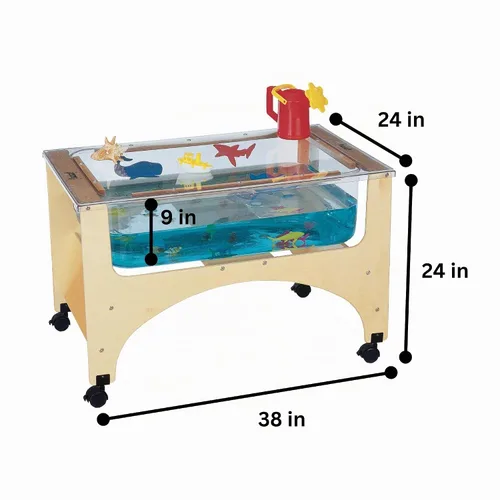 Vista 3 de Jonti-Craft Mesa sensorial transparente, para niños, marrón