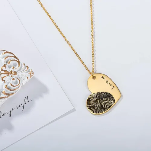 Vista 5 de Collar personalizado con dije de mensaje de escritura a mano, grabado personalizado, collar conmemorativo para mujer, joyería conmemorativa, regalo