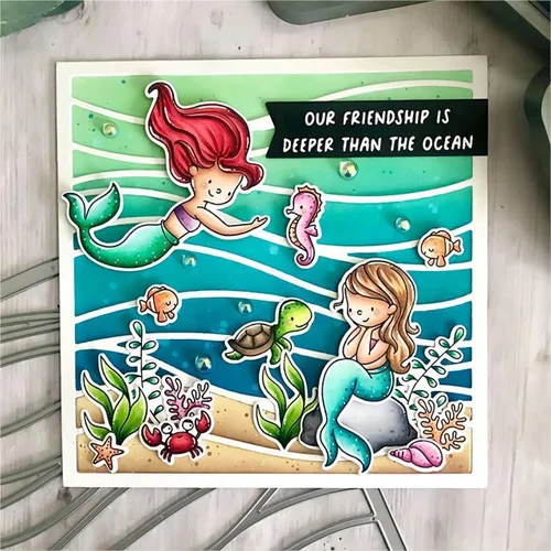 Vista 4 de Troqueles de metal con fondo ondulado para hacer tarjetas, plantillas de corte para álbumes de recortes, álbum de fotos, papel decorativo