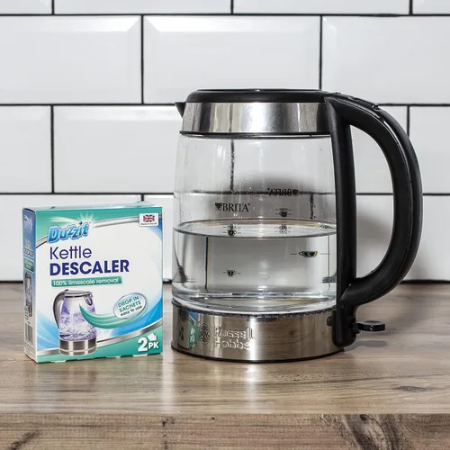 Vista 2 de Duzzit Kettle - Descalcificador, removedor de cal, fácil de usar, en bolsita, azul, paquete de 2