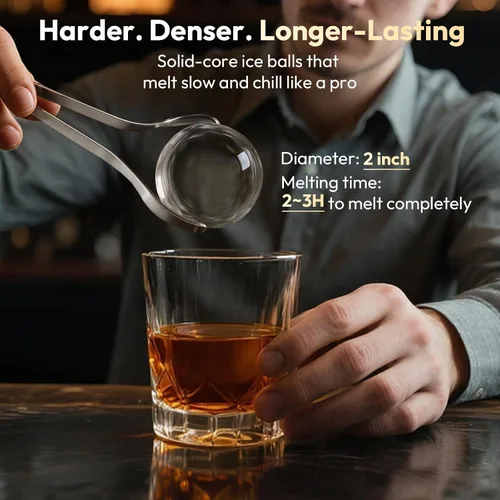 Vista 10 de Fabricante de bolas de hielo de 2 "para whisky, esfera de hielo