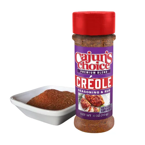 Vista 3 de Condimento criollo 3.8 oz Cajun's Choice Louisiana Foods (paquete de 4) Low-sodium, all-purpose Creole seasoning with no MSG for meats, poultry