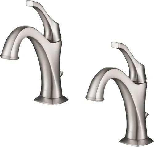 Vista 11 de KRAUS KBF-1201SFS Arlo - Grifo de baño con barra de elevación y placa de cubierta, acero inoxidable All-Brite sin manchas (paquete de 2)